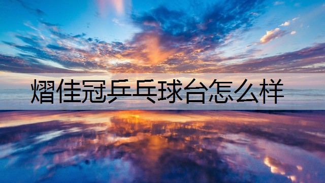 熠佳冠乒乓球台怎么样